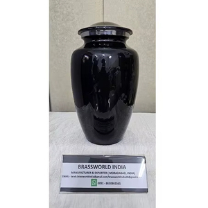 Exportador Profesional de Urnas de Cremación para Adultos de Aluminio Estilo Americano con Acabado Negro Perla de Diseño Premium de Alta Gama en Venta - Product Image 1