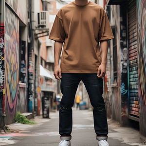 Camisetas para hombre recién llegadas, fabricante al por mayor, superventas, ropa informal para hombre, Camiseta de algodón 100% para hombre, ajuste holgado - Product Image 2