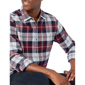 Chemises en flanelle à manches longues en mélange de coton, séchage rapide, anti-boulochage, imprimées numériquement, pour hommes, prix de gros, faible MOQ, confortables - Product Image 6