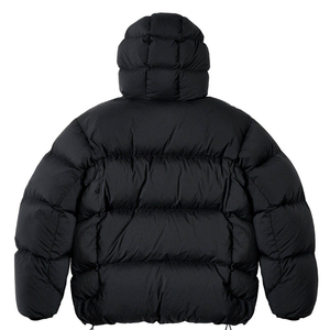 Chaqueta de Plumón Gruesa con Capucha para Hombre, 80% Plumón, Nailon, Color Negro Sólido, Cierre de Cremallera, Abrigo Informal de Invierno - Product Image 6