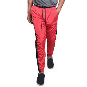 Pantalones Deportivos de Nylon Ajustados para Hombre, Cintura Elástica, Resistentes al Viento, con Franja Lateral, Ropa Deportiva, Fabricación Personalizada - Product Image 1