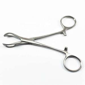 Lane DeBakey Atraumatic <b>Veterinary</b> <b>Instrument</b> 15.5cm (6") 1/2 Teeth Forceps Clamp CE Certified Class II Manual By Dentavex - Product Image 1