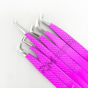 Pince à épiler antistatique en acier inoxydable de précision RMI, pointe lisse, outils de maquillage professionnels, longueur 10 mm, extension de cils - Product Image 1
