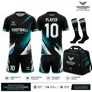 Custom Football Jersey Set Team Soccer Uniform Sublimation Sportswear Kit with Shorts Socks Training Bag - Product Image 3
