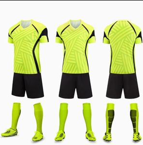 Men's Black Geometric Print Soccer Jersey Set Short Sleeve V-Neck Moisture Wicking Polyester Uniforms All Seasons <b>Athletic</b> Fit - Product Image 4