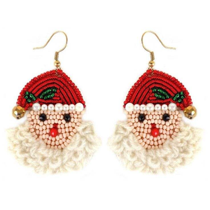 Pendientes de Navidad Personalizados con Cuentas Bordadas, Patrones de Cuentas, Accesorios Decorativos Navideños a la Moda - Product Image 3