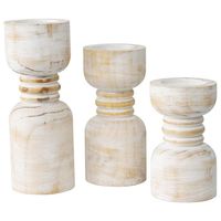 Porte-bougie en bois de style abstrait pour la décoration de Noël à la maison - Design artistique durable fait à la main