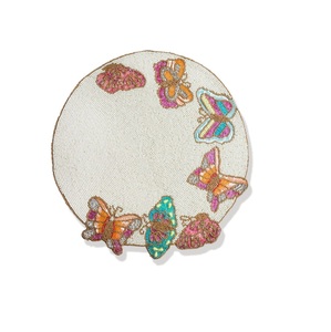 Stylish Seed <b>Beads</b> Beaded Embroidery Placemats <b>Set</b> Elegant Handmade Seed <b>Beads</b> Embroidered Dining Placemats - Product Image 4