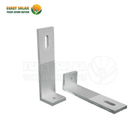 Système de montage de panneaux solaires, pieds en aluminium H155MM, support en L pour montage sur toit métallique solaire