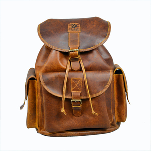 Premium Real <b>Leather</b> <b>Backpack</b> Stylish Bag for Business and Office Professionals At Affordable Price - Product Image 1