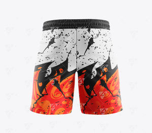 Shorts de bain homme personnalisés à taille élastique mi-haute, séchage rapide, imprimés par transfert thermique, style urbain, anti-plis, pour la plage - Product Image 2