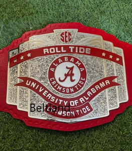 Ceinture de champion Alabama Crimson pour adultes, cuir de qualité supérieure, 2 mm 4 mm, zinc durable et confortable - Product Image 2