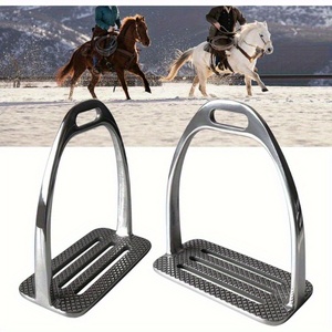 Estribos Duraderos para Montar a Caballo, Resistentes al Óxido, de Acero, Antideslizantes, con Reposapiés Anchos, Equipo Ecuestre para Exteriores - Product Image 5