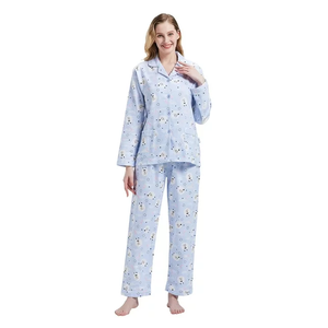 Pijama de Manga Larga para Mujer, Cómodo, Estampado, con Cuello Camisero, Último Diseño, Ropa de Dormir Premium para Mujer - Product Image 1