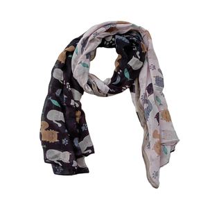 Latest Stylish 100% Modal Cotton Kitten Digital Printed Shawls <b>for</b> <b>Women</b> Soft Sale on Exclusive Wildlife Pattern Design <b>Scarves</b> - Product Image 1