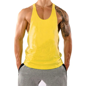 Quick Dry Polyester Cotton Knit Tank <b>Top</b> for Men With Custom Logo Summer <b>Loose</b> Design Sleeveless T-shirts Sports <b>Vest</b> - Product Image 5
