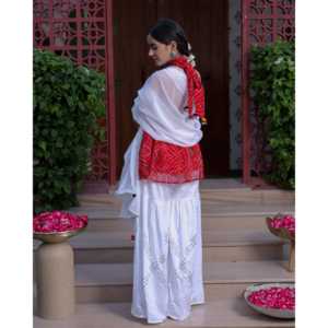 ชุดเซียนาเรดแบนดานี คูร์ตา ชารารา ไซส์ XS สำหรับงานแต่งงาน - Product Image 5