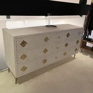 Cajón con Incrustaciones de Hueso de ILAHI, Diseño Moderno con Detalles de Ágata, Mueble Portátil para el Hogar - Product Image 6