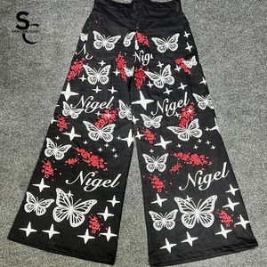 Jeans en denim entièrement brodés personnalisables de haute qualité pour hommes et femmes, taille mi-haute, style décontracté urbain, avec service OEM ODM - Product Image 2