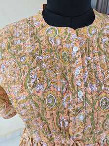 Robe longue bohème pour femme en coton imprimé, confortable, sans plis et respirante, coupe évasée, export en gros - Product Image 6