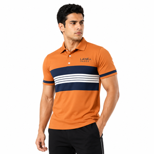 Custom <b>Orange</b> <b>Polo</b> Shirt Men Sublimation Performance Golf <b>Polo</b> Quick Dry Moisture Wicking Corporate Uniform Sports Team Wear - Product Image 1
