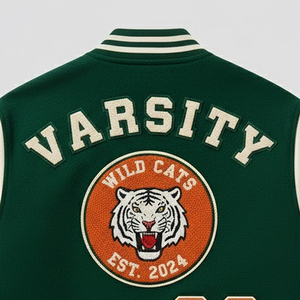 Custom Baseball Letterman Varsity <b>Jackets</b> <b>Men</b> Wool <b>Leather</b> Sleeves College Letterman <b>Jacket</b> With Embroidery Logo - Product Image 4