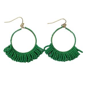 Pendientes y joyería para la oreja bordados a mano con cuentas de semillas, personalizados, de la mejor calidad para niñas de la India. - Product Image 4