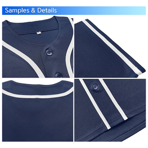Maillot de baseball hybride unisexe en maille respirante à séchage rapide, personnalisable - Product Image 3