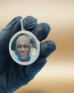 HipHop Moissanite <b>Memory</b> Pendant Custom Picture Pendant 925 Silver Pendant VVS Moissanite Diamond Picture <b>Frame</b> Pendant For Gift - Product Image 1