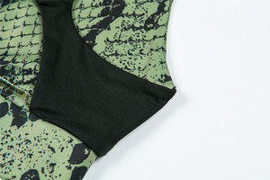 Ensemble de yoga sans couture personnalisé, imprimé peau de serpent, vêtements de fitness, pantalon de sport, tenue de sport pour femme, ensemble de gym, logo personnalisé OEM - Product Image 6