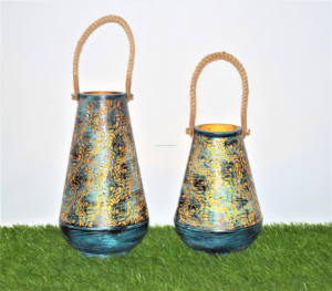 Vela de metal única, tarro de linterna, luz decorativa de noche de Navidad para mesa o exhibición en el hogar - Product Image 1