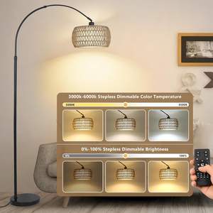 Lámpara de Pie de Diseño Boho con Bombilla LED de Color Regulable, Control Remoto por Aplicación, para Noches de San Valentín - Product Image 6