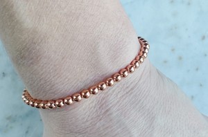 <b>Copper</b> Bead Bracelet Stackable Bracelet Layered Jewelry Stretch Bracelet Handmade Jewelry <b>Copper</b> Ball Beads Elegant Fashion - Product Image 4