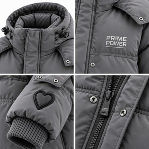 Veste matelassée pour femme, hiver, à capuche, rembourrée, chaude, isolée, imperméable, coupe-vent, fabrication sur mesure OEM, vente en gros - Product Image 3