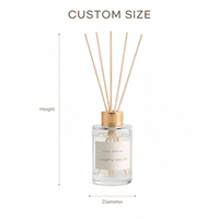 Diffuseur de parfum en rotin écologique à marque privée 100 ml avec bouchon en bois et parfum de jasmin, senteur longue durée pour la maison et le bureau