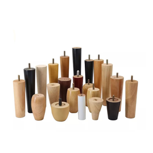 Wooden Round Furniture Legs Solid Wood Natural Finish for Sofa Dresser Cabinet Replacement Solid Wood Round Sofa Legs - Product Image 3