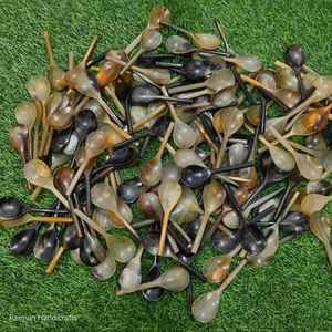 Ensemble de cuillères élégantes pour salade en corne de bœuf avec manche en os blanc, fabriquées à la main, de luxe, écologiques, pour la table de fête, à prix avantageux - Product Image 5