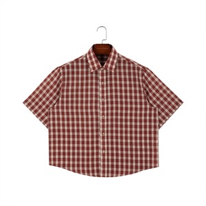 Chemises à carreaux pour hommes 100 % coton de haute qualité, anti-rétrécissement, à manches courtes, boutonnées, col rabattu – Meilleures ventes - Product Image 1