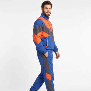 Custom Tracksuit Nylon Sweatsuit <b>Zip</b> up Windbreaker Suit Zipper Jacket <b>Hooded</b> Set 100% Nylon Windbreaker Tracksuit Set - Product Image 2