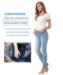 BEST ROCK INTERNATIONAL Jean d'été pour femme, style rétro, taille mi-haute, coupe droite, respirant, 100% Coton, délavage moyen, Taille Asiatique - Product Image 5