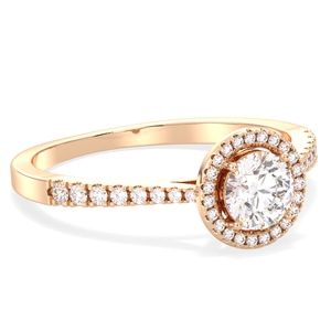 Bague de fiançailles REYES, design original, argent sterling 925, coupe ronde, 1 carat, moissanite certifiée GRA, bijoux fins de luxe pour mariage - Product Image 3