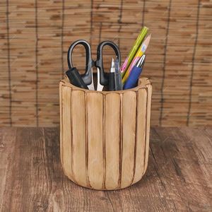 Handmade Mango Wood Pencil <b>Holder</b>: Rustic Desk Organizer - Product Image 3