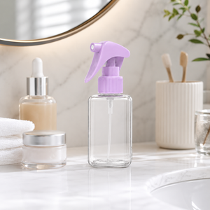 Custom <b>5ml</b>-2000ml Clear Square PET Fine Mist Spray <b>Bottle</b> for Toner Body Mist Cosmetic Packaging Vietnam Manufacturer - Product Image 4