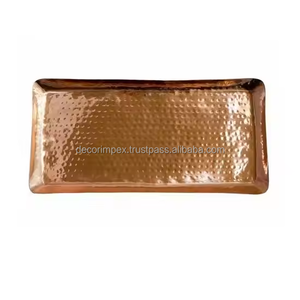 Plateau de service en forme de rectangle en fonte d'aluminium Plateau de service décoratif fait à la main Plateau de conception classique - Product Image 2