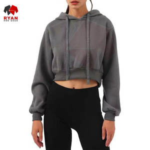 เสื้อครอปฮู้ดดี้ผู้หญิงสุดฮิต มีสไตล์ สีสันตามสั่ง ไซส์พลัส พร้อมบริการ OEM และ ODM - Product Image 1