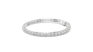 10K White <b>Gold</b> Cushion Cut Lab Grown Diamond Bracelet 4.4ct 13.28g 750 <b>Gold</b> IGI Certified Luxury Lord Krishna LKBR0269 <b>Bangle</b> - Product Image 3
