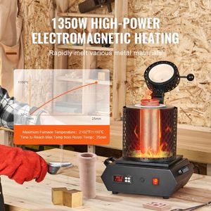 Forno per Fusione dell'Oro 1350W, Digitale Elettrico, Temperatura Massima 2102 Fahrenheit, Crogiolo in Ceramica da 1 kg 3 kg, Forno Industriale - Product Image 3