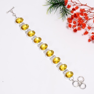 Citrine Topaz 925 Sterling Silver Adjustable <b>Bracelet</b> Natural Gemstone Jewelry Elegant Designer <b>Boho</b> <b>Bracelet</b> - Product Image 2