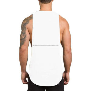 Nouveau débardeur de sport pour homme 2025, sans manches, avec fente latérale, imprimé uni, débardeur de sport pour homme - Product Image 4