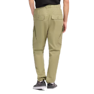 Men's Olive Green <b>Pants</b> Elastic Waist Midweight Cotton Casual Joggers With Side Pockets Spring Wear Customized color and design - Product Image 4